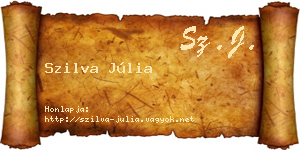 Szilva Júlia névjegykártya